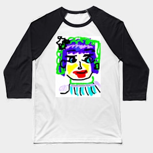 Doodle Face #1 Baseball T-Shirt